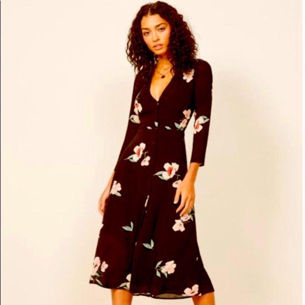 Reformation Floral Alma Dress, Size 4